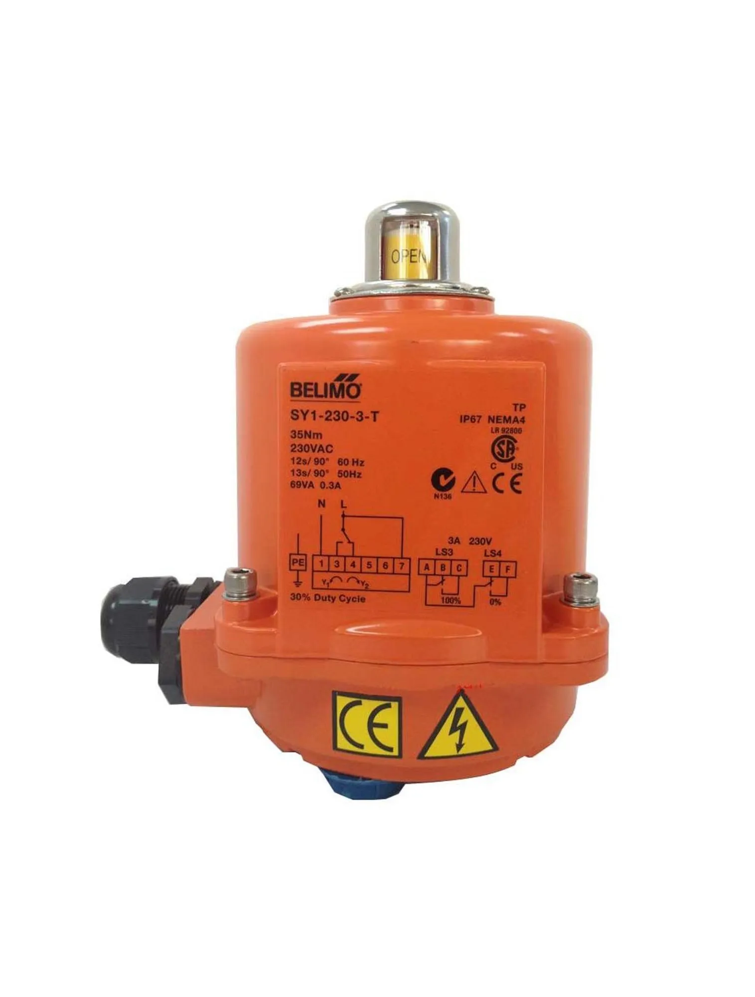 Belimo Sy2-230-3-t Rotary Actuators For Butterfly Valves